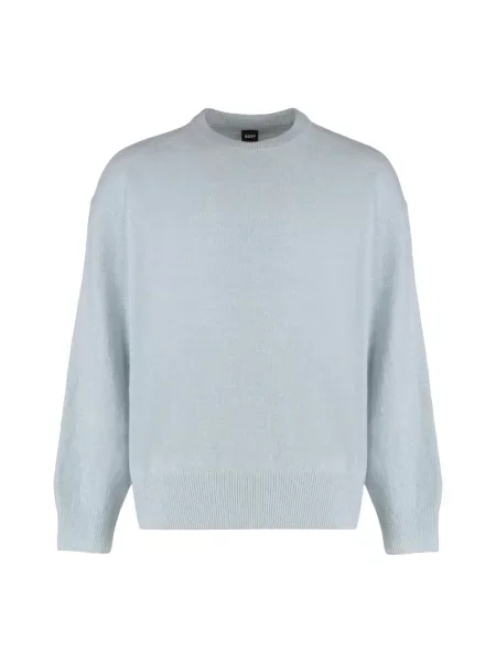 Sweter Hugo wełniany niebieski