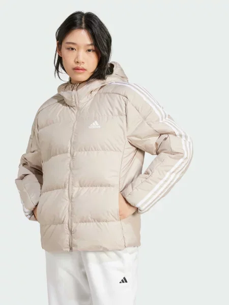 Пуховик adidas комбінований верх бежевий