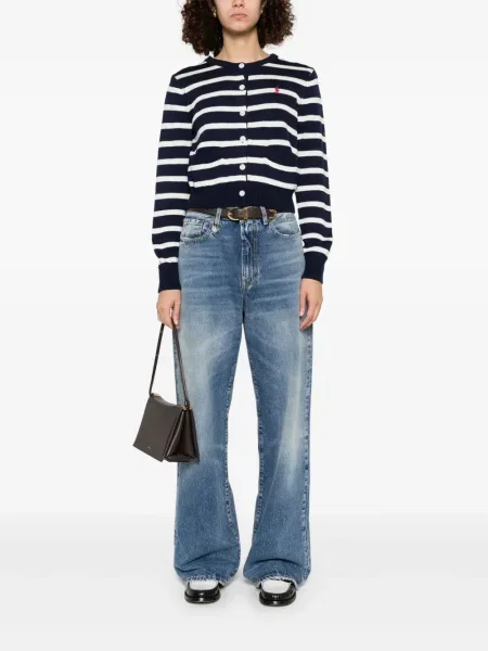 Șapcă Polo Ralph Lauren cu broderie cu dungi de costum albastru