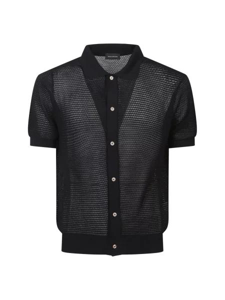 Kardigan Tagliatore ażurowy czarny