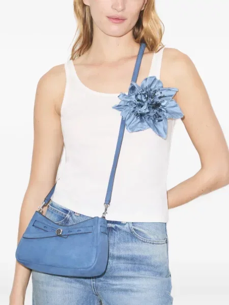 Top Tory Burch din nubuc albastru