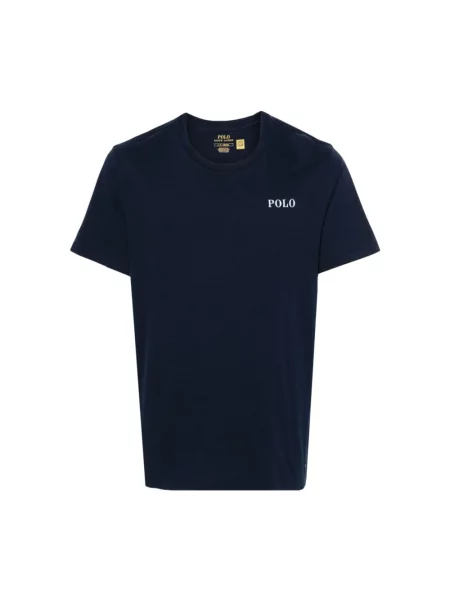 Polo Ralph Lauren t-shirt granatowy z nadrukiem niebieska