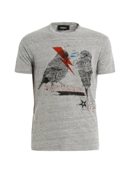 Tricou Dsquared2 cu imagine gri