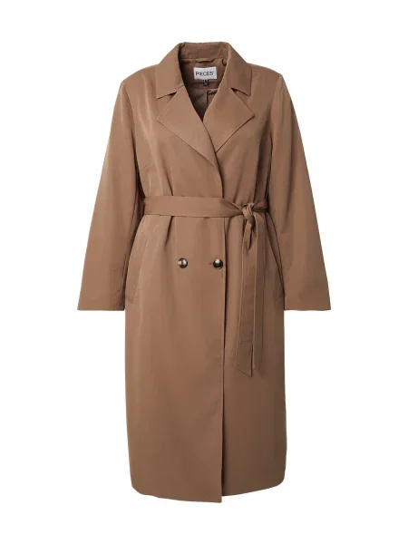 PIECES Curve Prehoden plašč PCSCARLETT svetlo rjava
