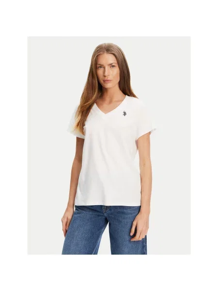 U.S. Polo Assn. kratka majica V-NECK bela