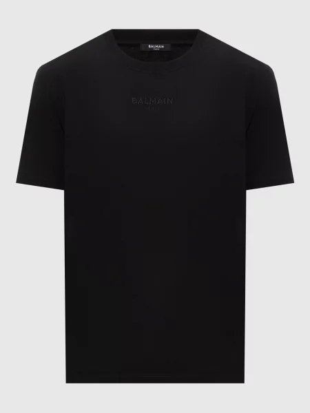 Футболка з логотипом Balmain чорна