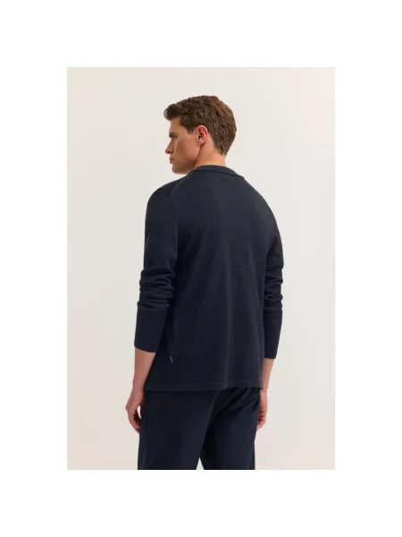 Dzianinowy sweter Bugatti niebieski