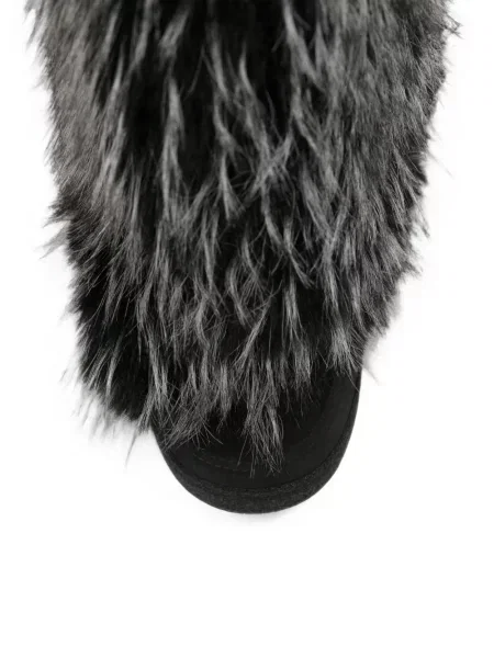 Botine Inuikii din piele de oaie negru