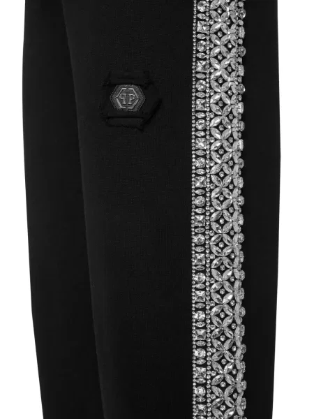 Pantaloni Philipp Plein de cristal negru