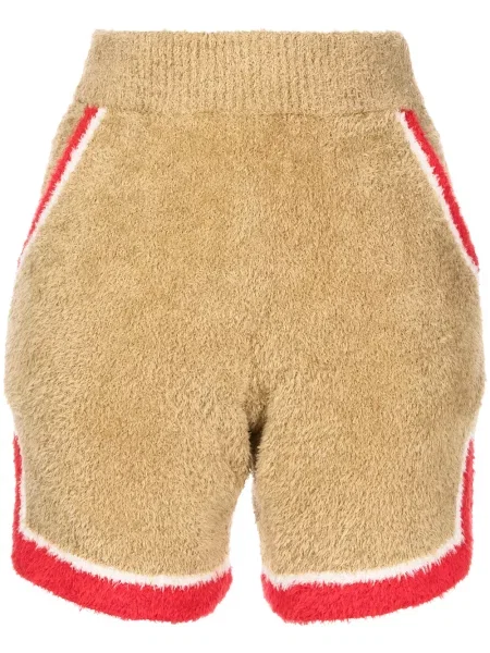 Pantaloni scurți Undercover cu dungi maro