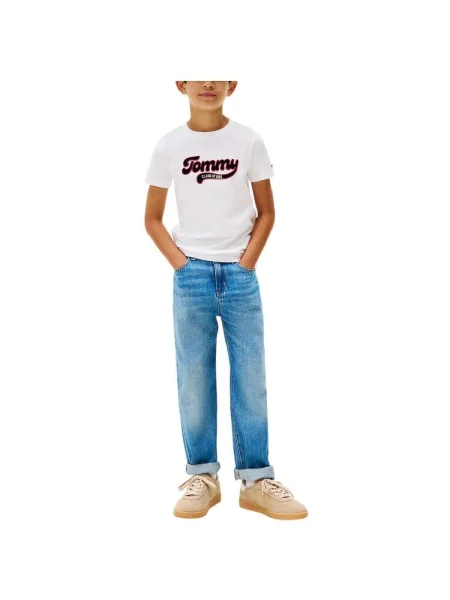 Tricou copii Tommy Hilfiger alb
