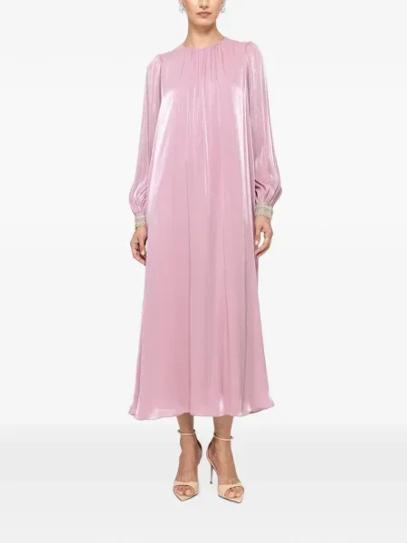 Rochie midi Nissa din șifon roz