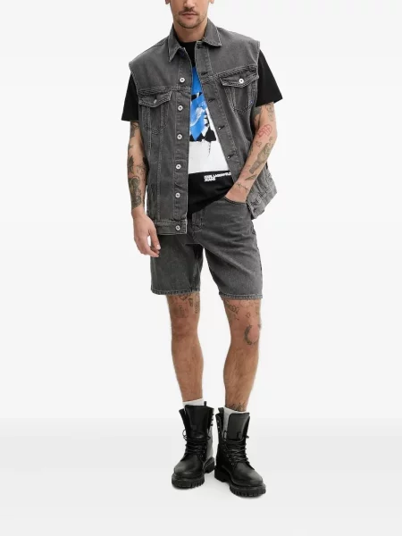 Дънково яке Karl Lagerfeld Jeans без ръкави черно