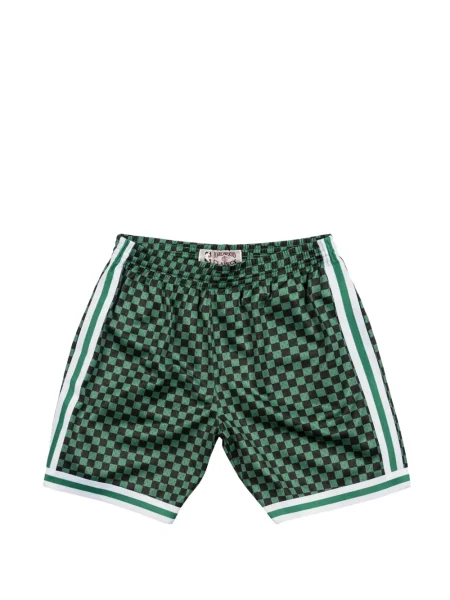 Pantaloni scurți Mitchell & Ness în carouri verde