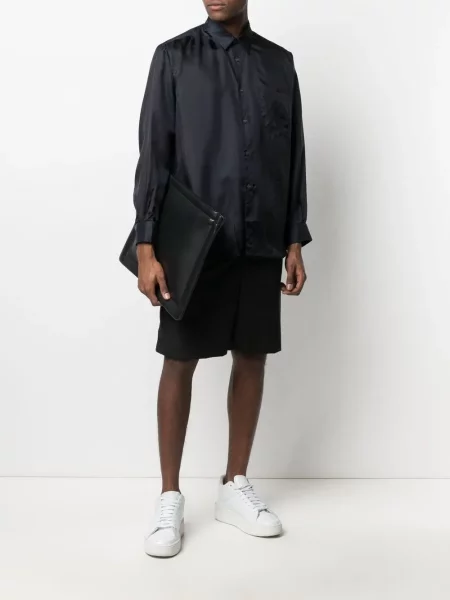Ilgas apykaklė marškiniai Comme Des Garçons Shirt ilgomis rankovėmis mėlyna