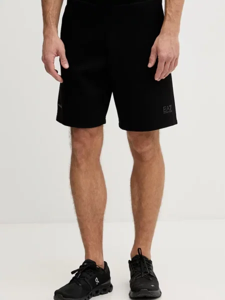 Emporio Armani pantaloni scurți de trening bărbați cu negru