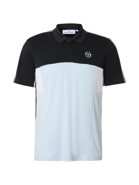Sergio Tacchini Tricou albastru deschis / negru alb