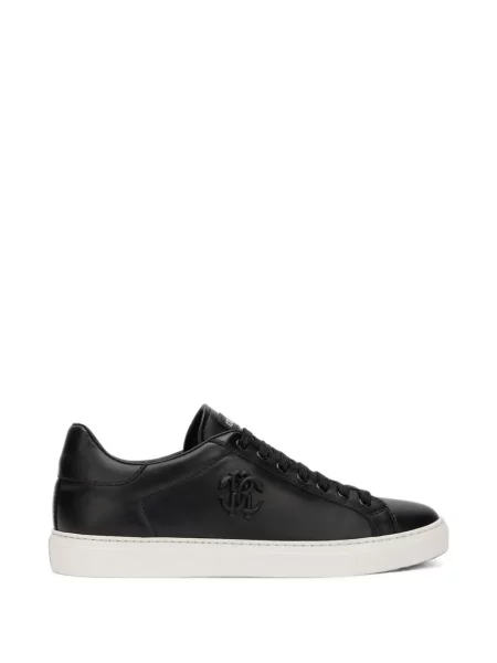 Sneakerși Roberto Cavalli din piele negru