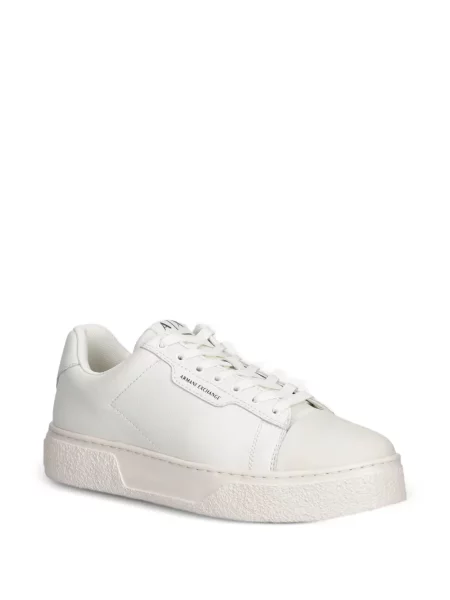 Sneakerși Armani Exchange din piele alb