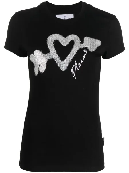Tricou Philipp Plein de cristal negru
