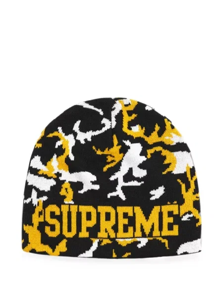 Reversibil căciulă Supreme cu imagine negru
