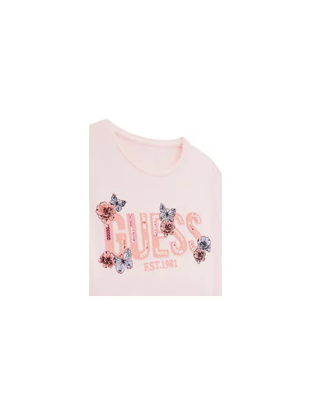 Guess Majica Regular Fit roza