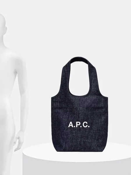 Сумка A.P.C. tote ninon small синій