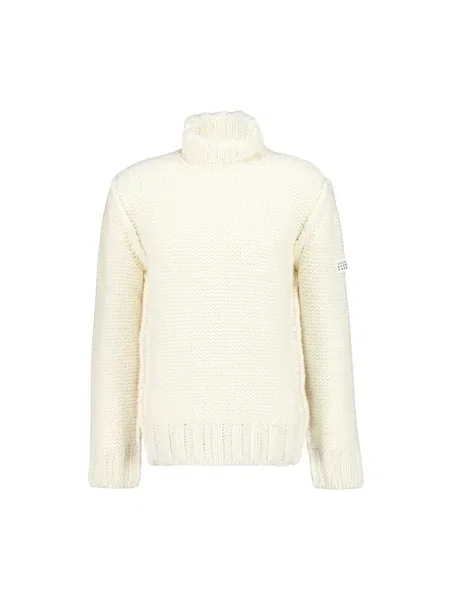 Lniany golf Mm6 Maison Margiela biały