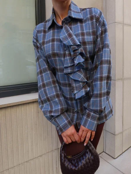 Рубашка Jadone Fashion голубая