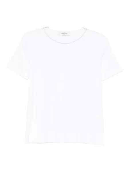 Koszulka Gran Sasso z okrągłym dekoltem biała