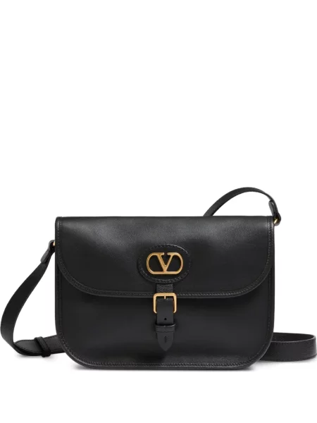 Geantă Valentino Garavani din piele negru