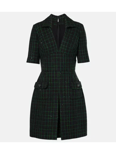 Obleka Elie Saab iz tvida črna