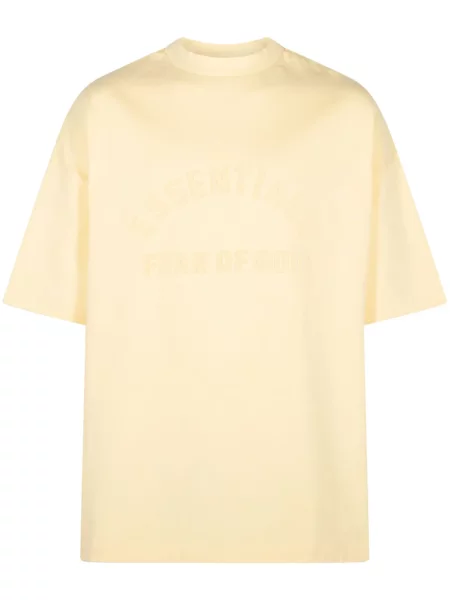 Tricou Fear Of God Essentials cu imagine galben