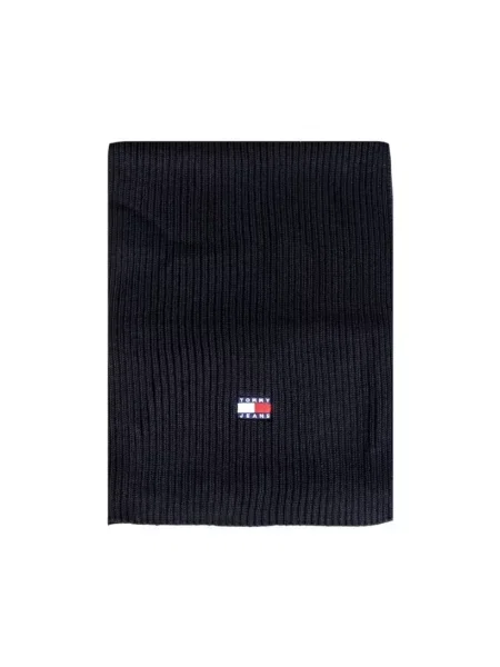 Szal Tommy Jeans z logo czarna