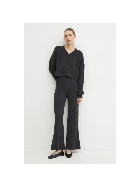 Dzianinowy sweter Twinset szary
