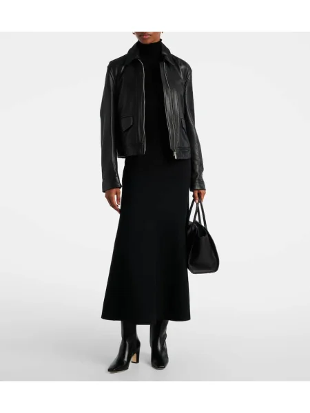 Cizme scurte Manolo Blahnik din piele negru