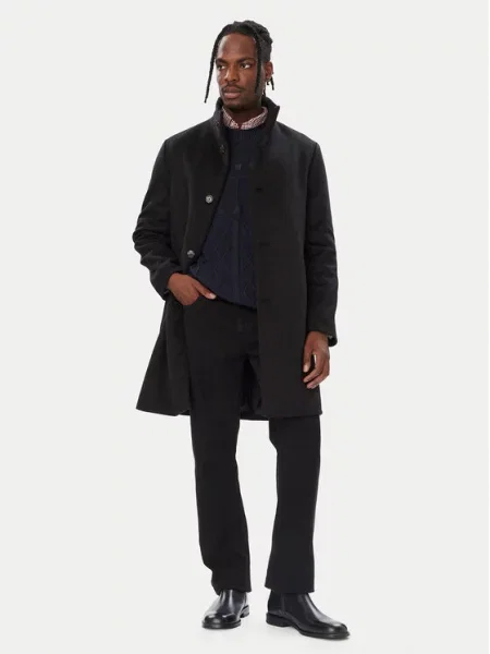 Tommy Hilfiger Volneni plašč črna