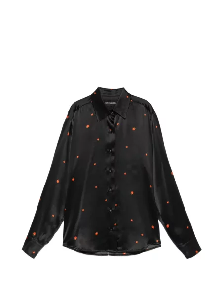 Bluză Cynthia Rowley cu imagine negru