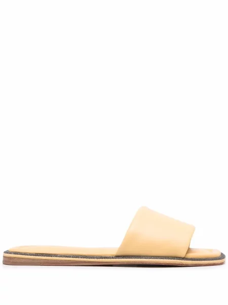 Sandale Brunello Cucinelli slip-on galben