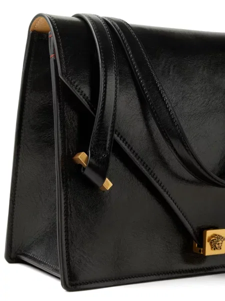 Geanta de piele Versace din piele negru
