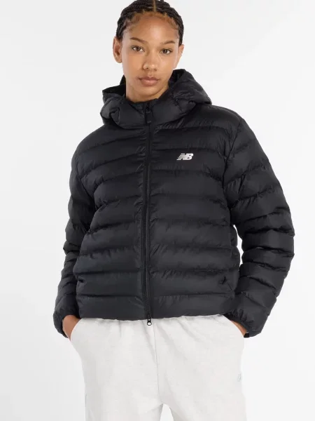 Куртка New Balance з капюшоном чорна