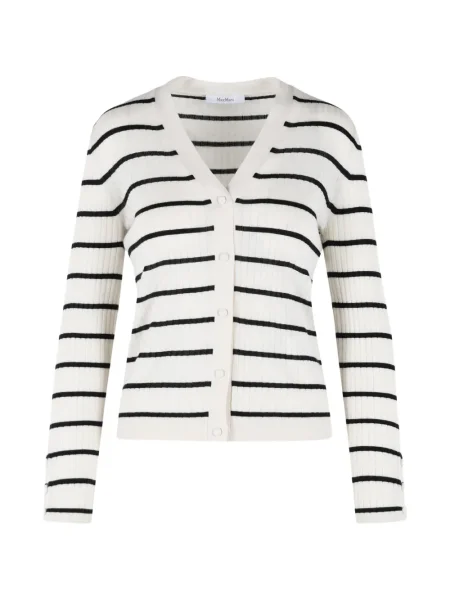 Cardigan Max Mara cu decolteu în V alb