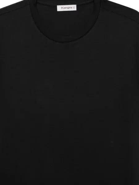 Tricou Kangra cu decolteu rotund negru