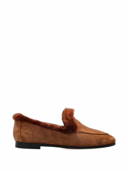 Pantofi loafer Black Suede Studio din piele de căprioară negru