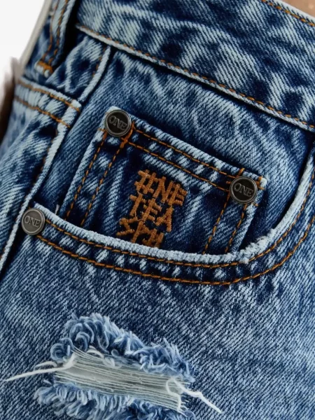 Fustă din denim One Teaspoon albastru