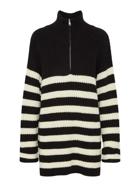 ICHI Pulover BARISA negru alb