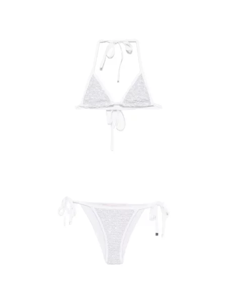 Bikini Circus Hotel cu paiete alb