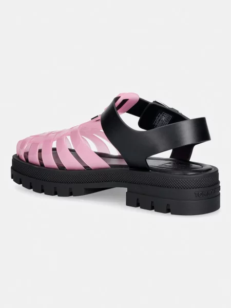 Tommy Jeans sandały z odkrytą piętą TJW JELLY FISHERMAN SANDAL różowe