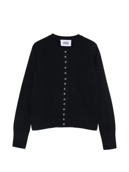 Cardigan Alpha Studio tricotate negru