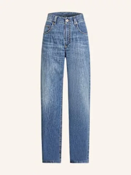 Brunello Cucinelli Jeansy Wide Leg blau
